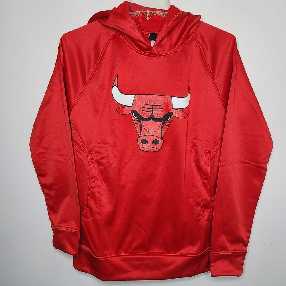 NBA Chicago Bulls Boys Hoodie Youth Red Logo Size L-14/16 NWT MSRP. $70